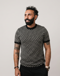 Balmain - Monogram Jacquard Knit T-Shirt - Black/White
