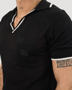 Dolce & Gabbana - Knitted Polo Shirt - Black
