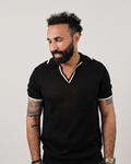 Dolce & Gabbana - Knitted Polo Shirt - Black
