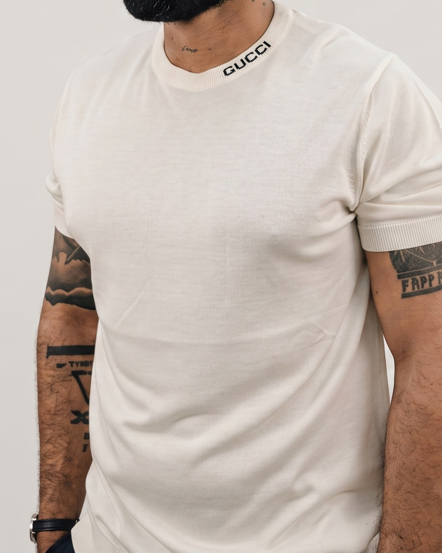 Gucci - Ribbed Knit Mock Neck - Off-White