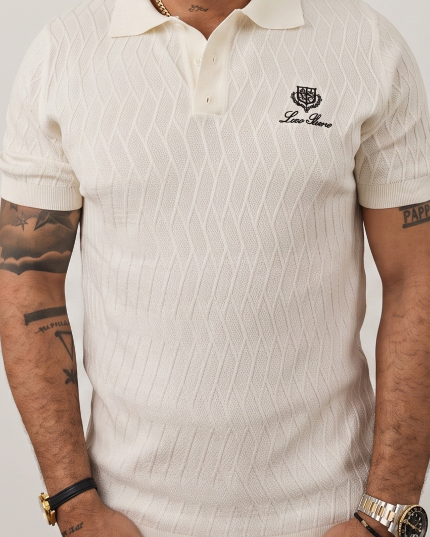 Loro Piana - Textured Knit Polo Shirt - Off-White