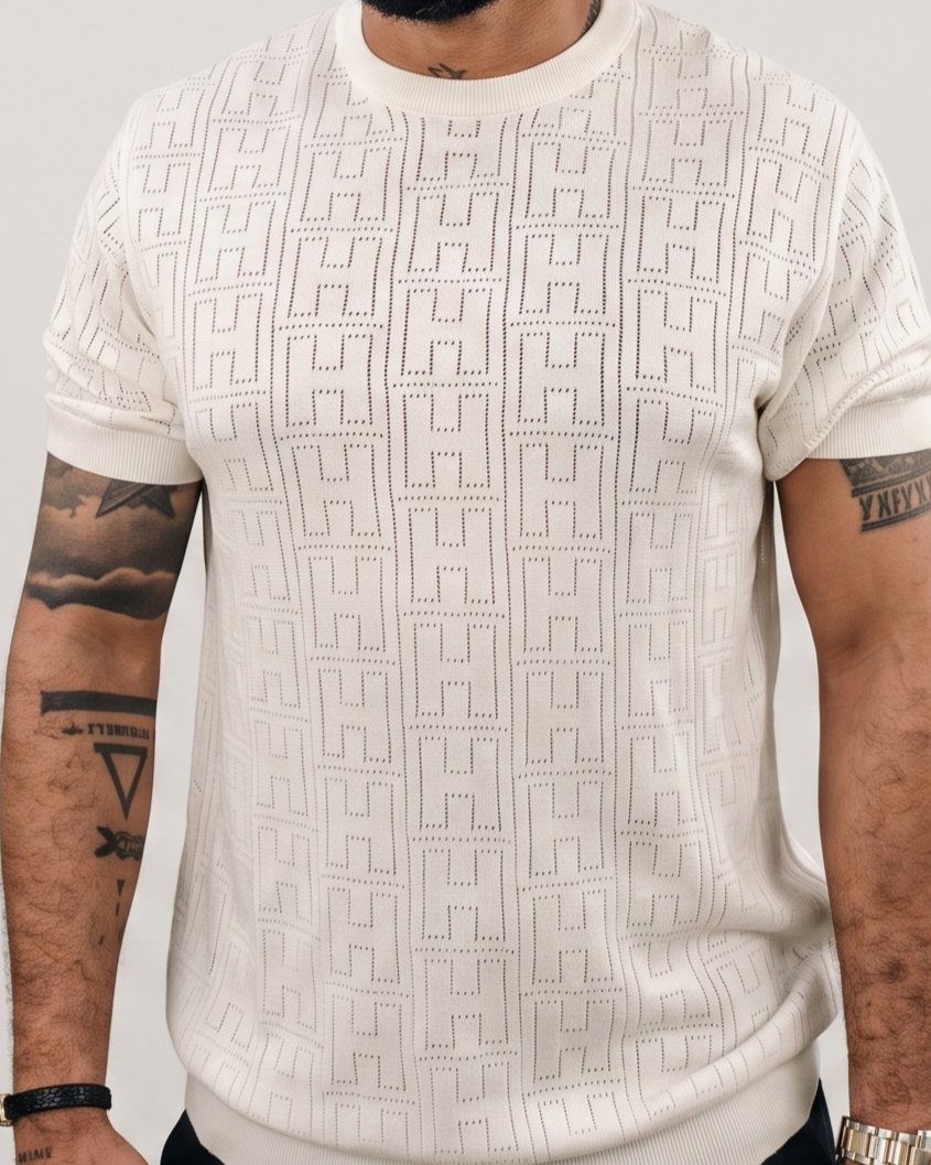 Hermes - Knitted T-Shirt - Off-White