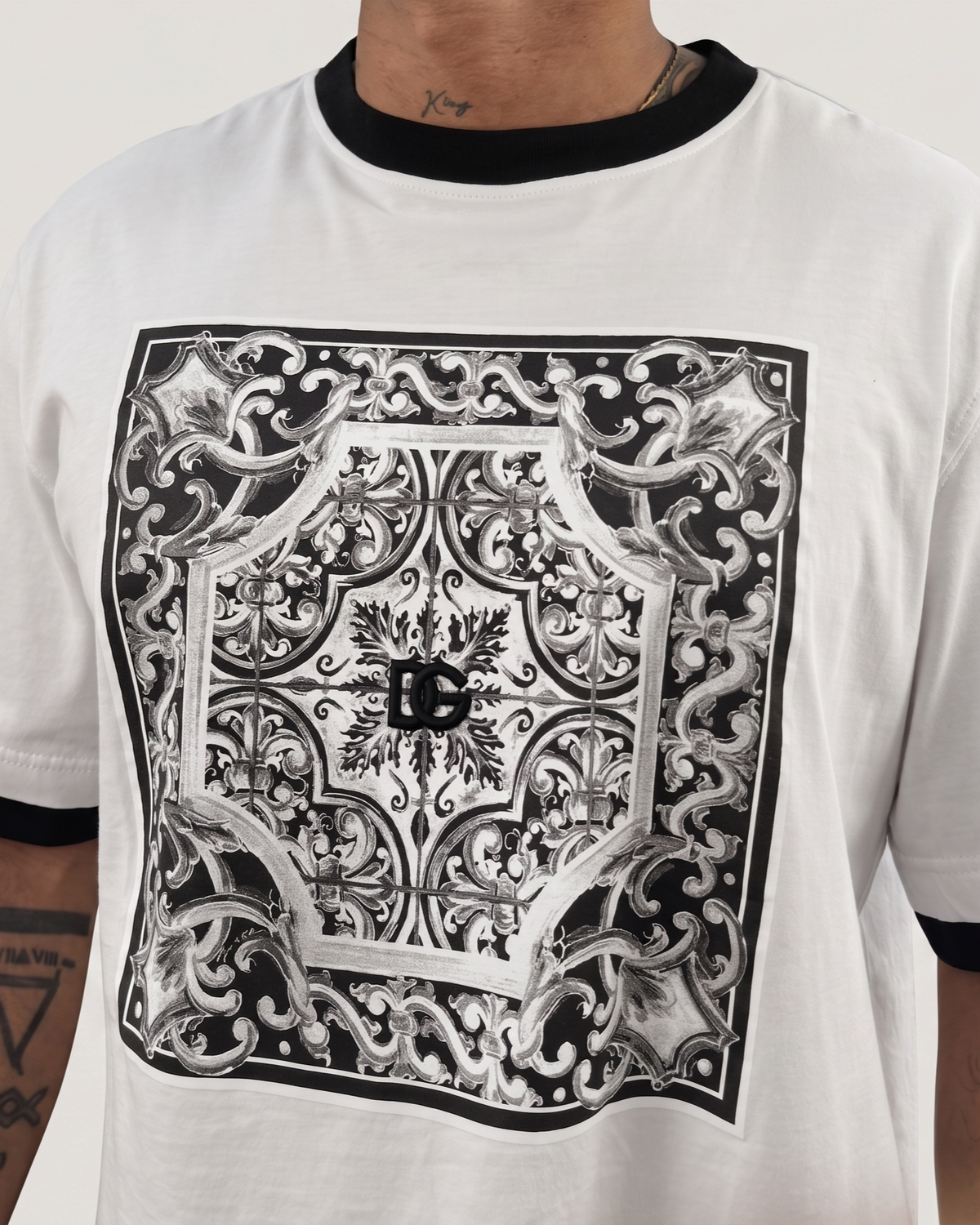 Dolce & Gabbana - Print Ringer T-shirt - White